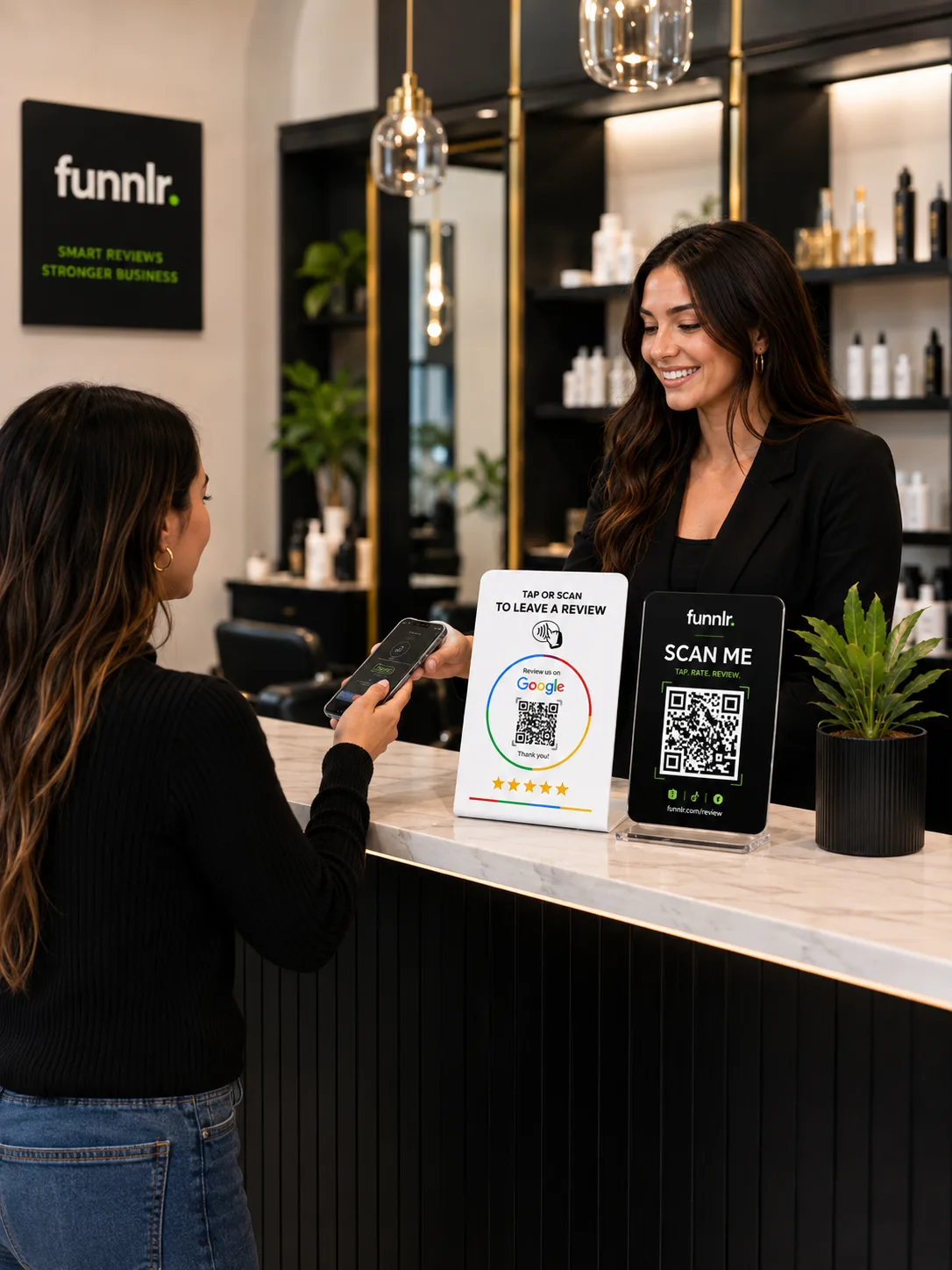 Branded Growth Kit — NFC cards, review stand and QR menu holder